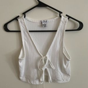 Tie-Front ribbed tanktop